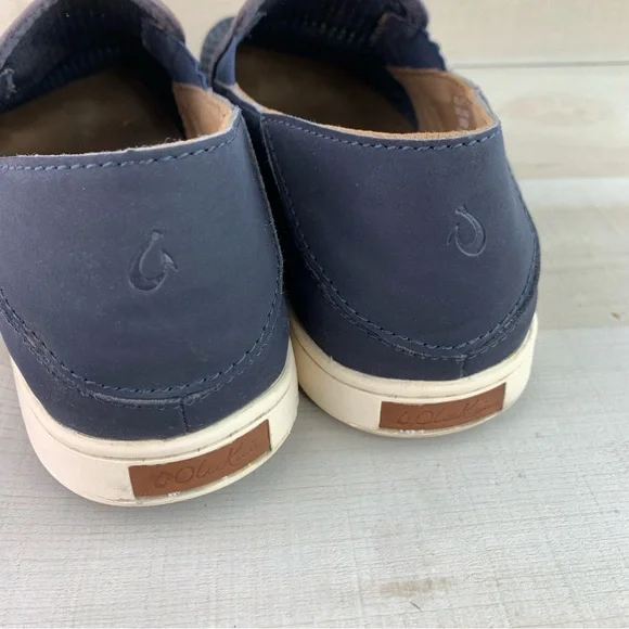 OluKai Pehuea Slip On Navy Shoes - Picture 9 of 11